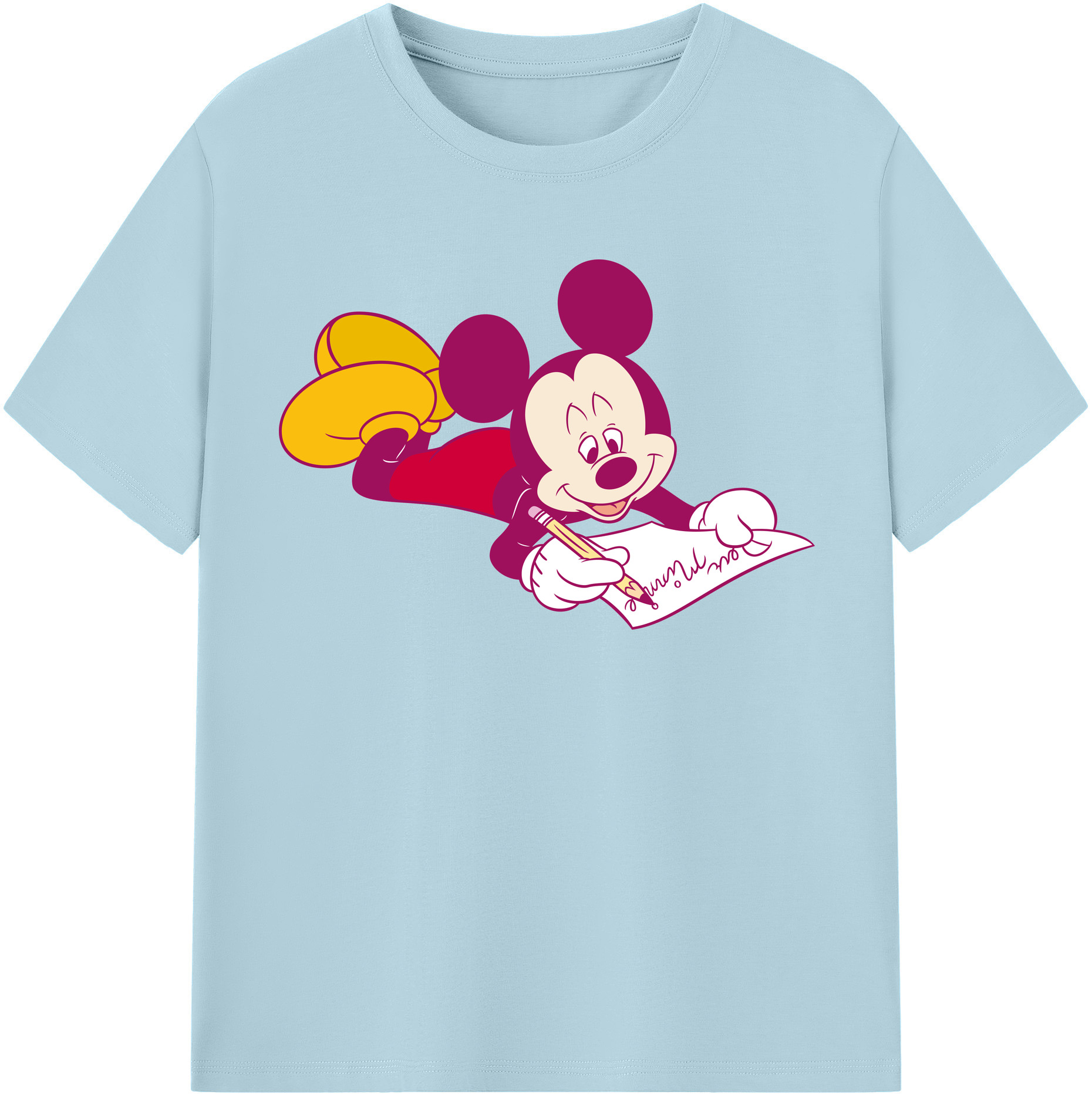 （画像用） ミッキーマウス Mickey Mouse 綿100％半袖Tシャツ（フロントプリント）